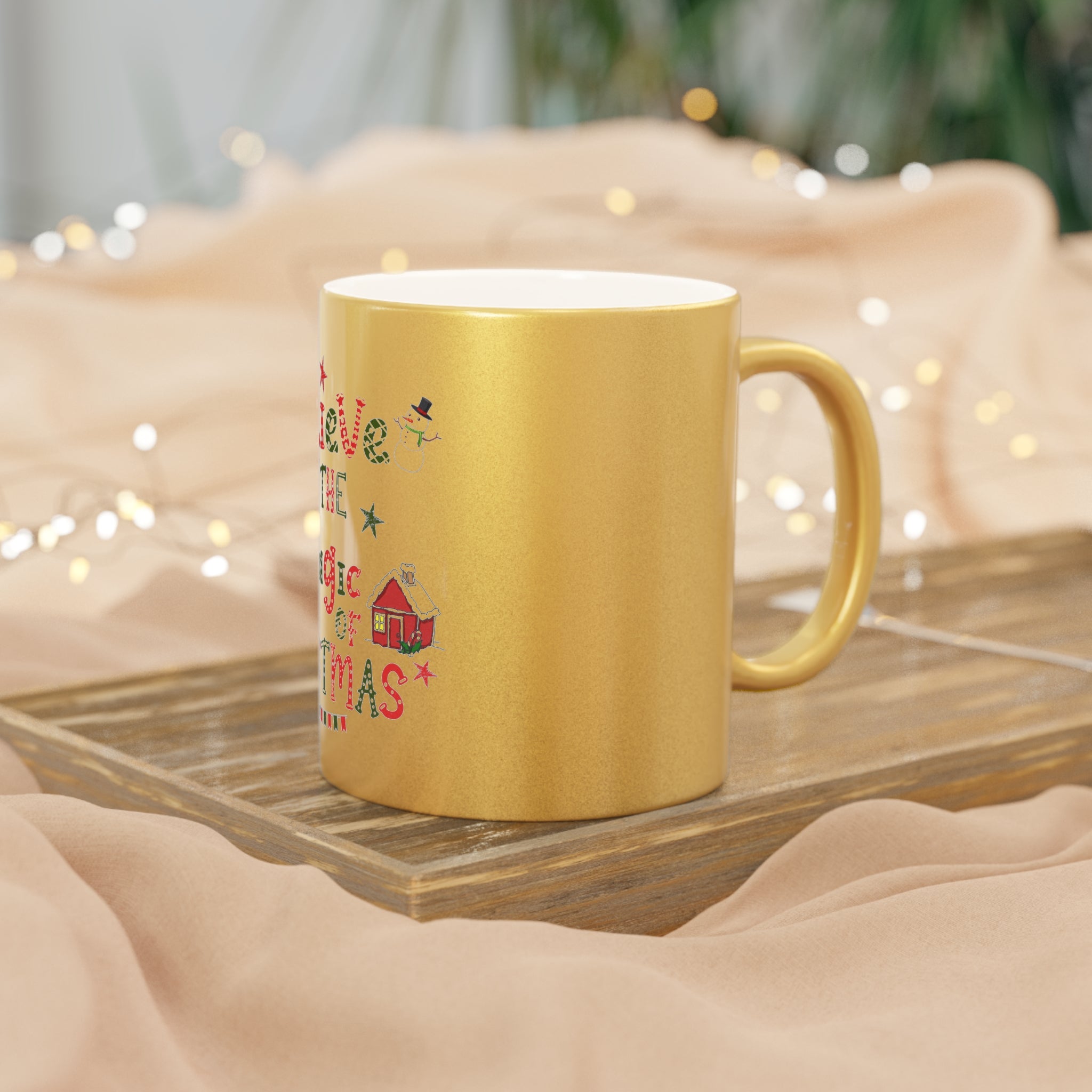 Metallic Mug (Silver\Gold) Believe in the magic of Christmas