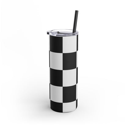 Skinny Matte Tumbler Black and White