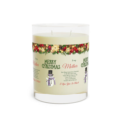 Scented Candle - Full Glass, 11oz Merry Christmas to my Mother