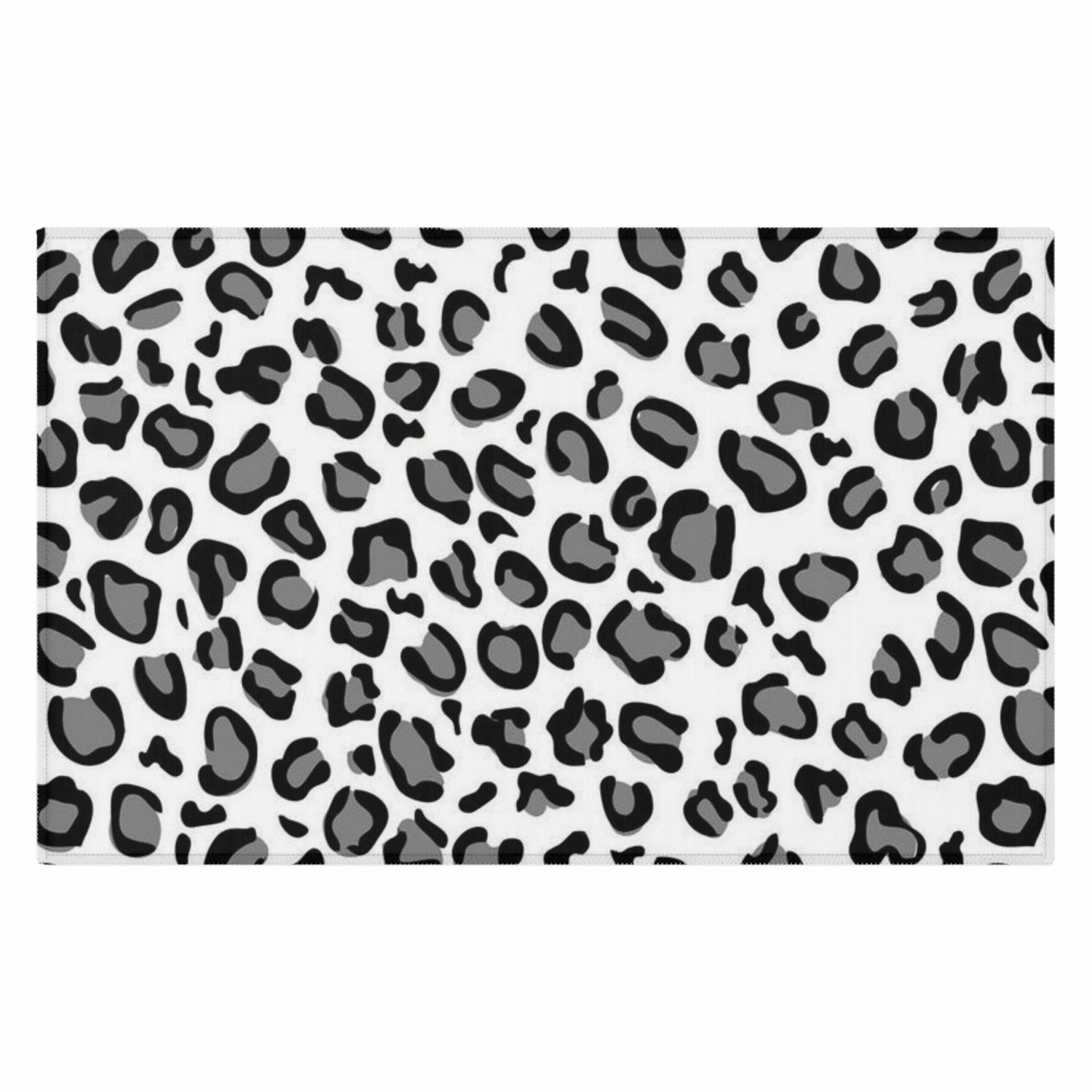 Dornier Rug Leopard,black, white and grey