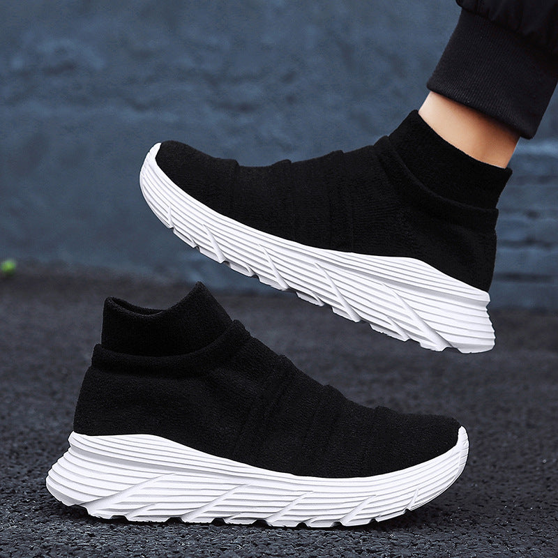 Flyknit Socks, Shoes, One Step Stepping, Mesh Shoes, Large Couple Shoes, Breathable, Lightweight, Men's Casual Sports