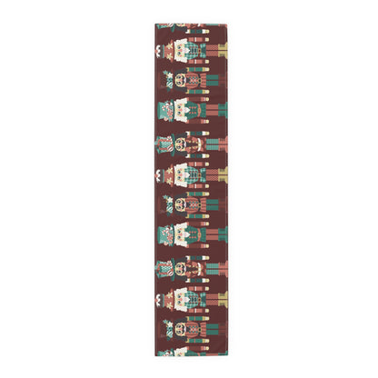 Table Runner (Cotton, Poly) Nutcrackers Merry Christmas