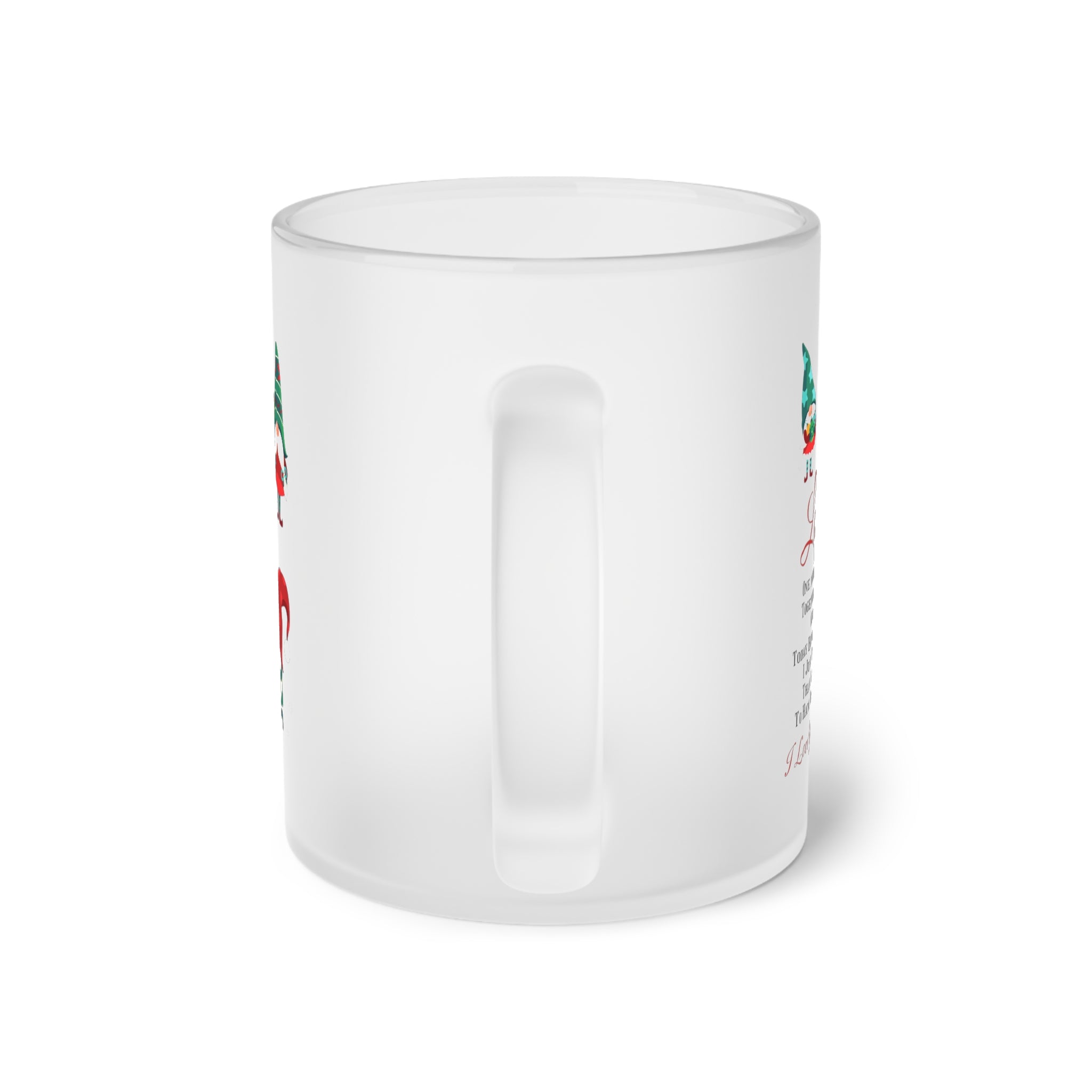 Frosted Glass Mug My Love Merry Christmas