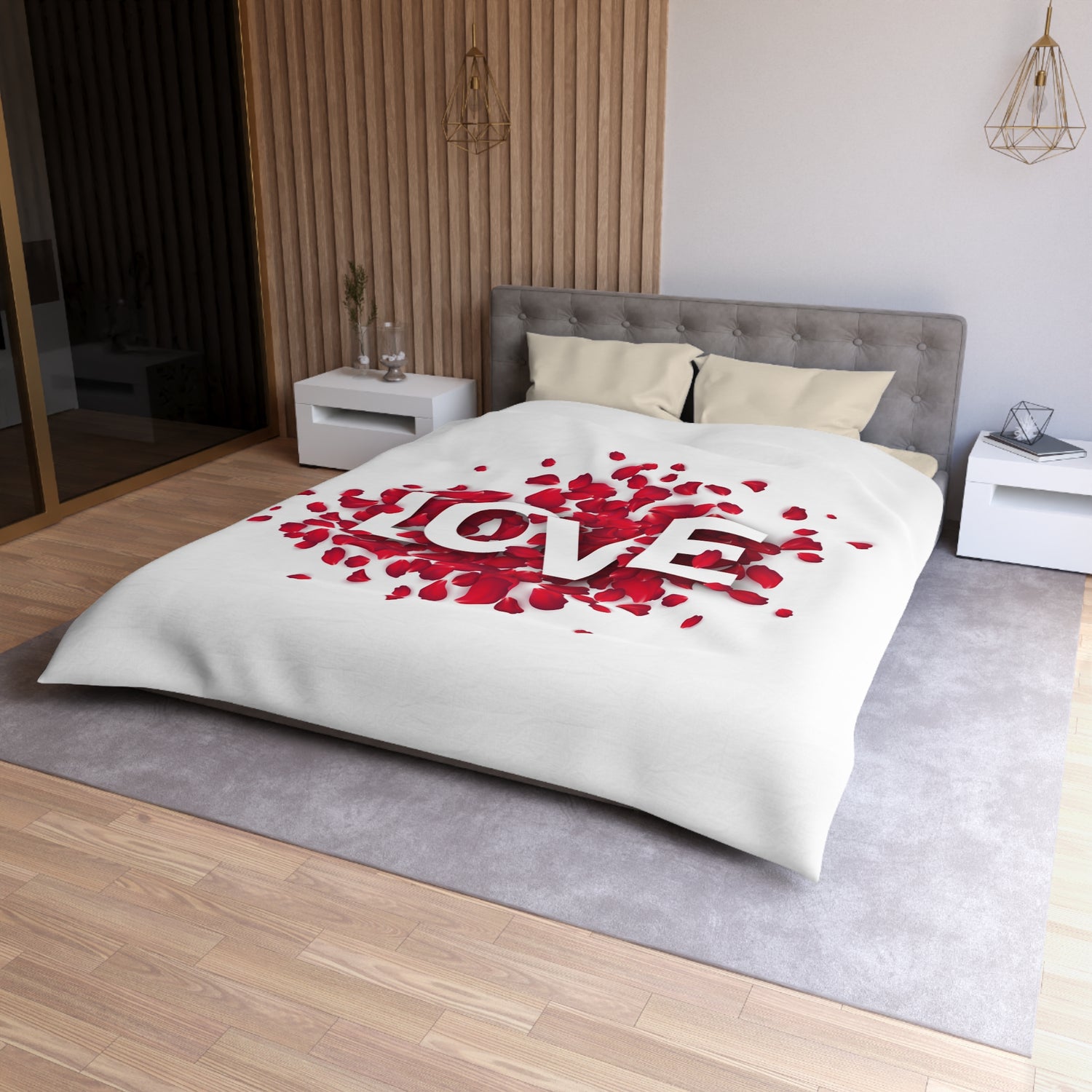 Microfiber Duvet Cover Love