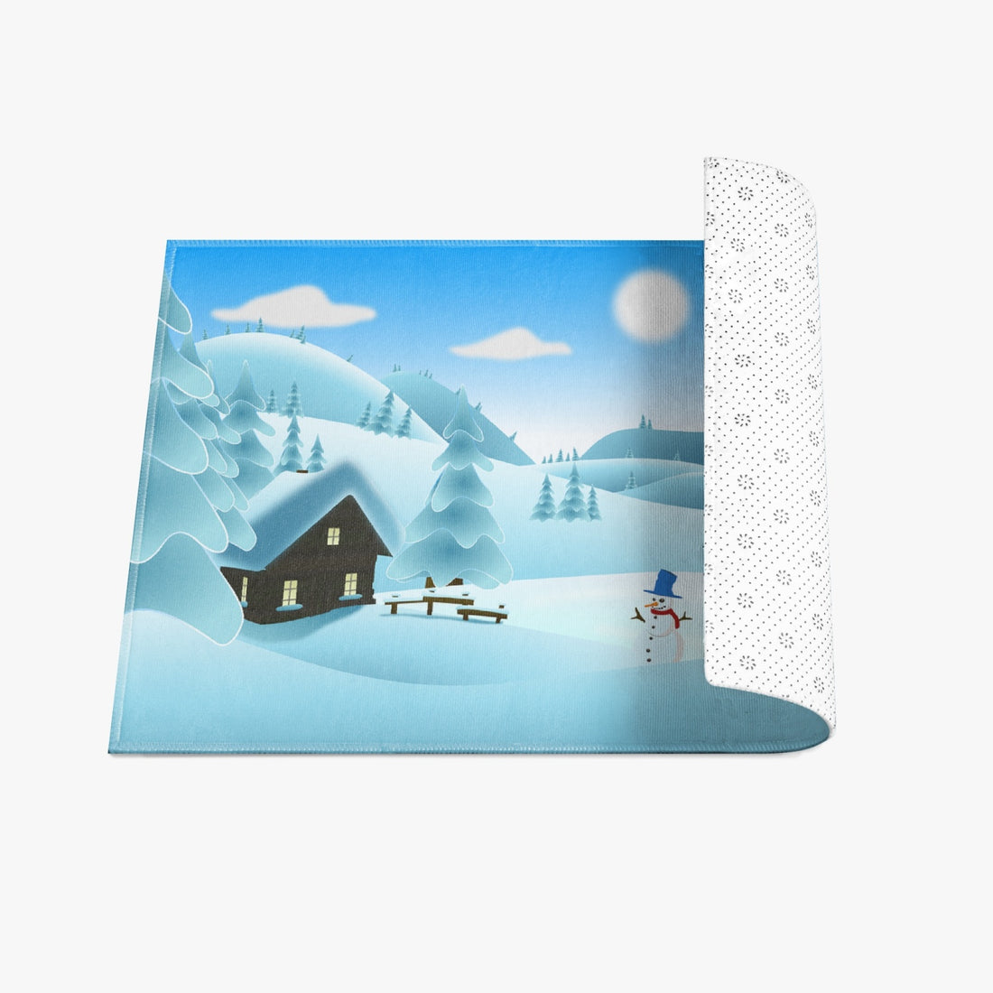 195. Rectangular Doormat Winter landscape