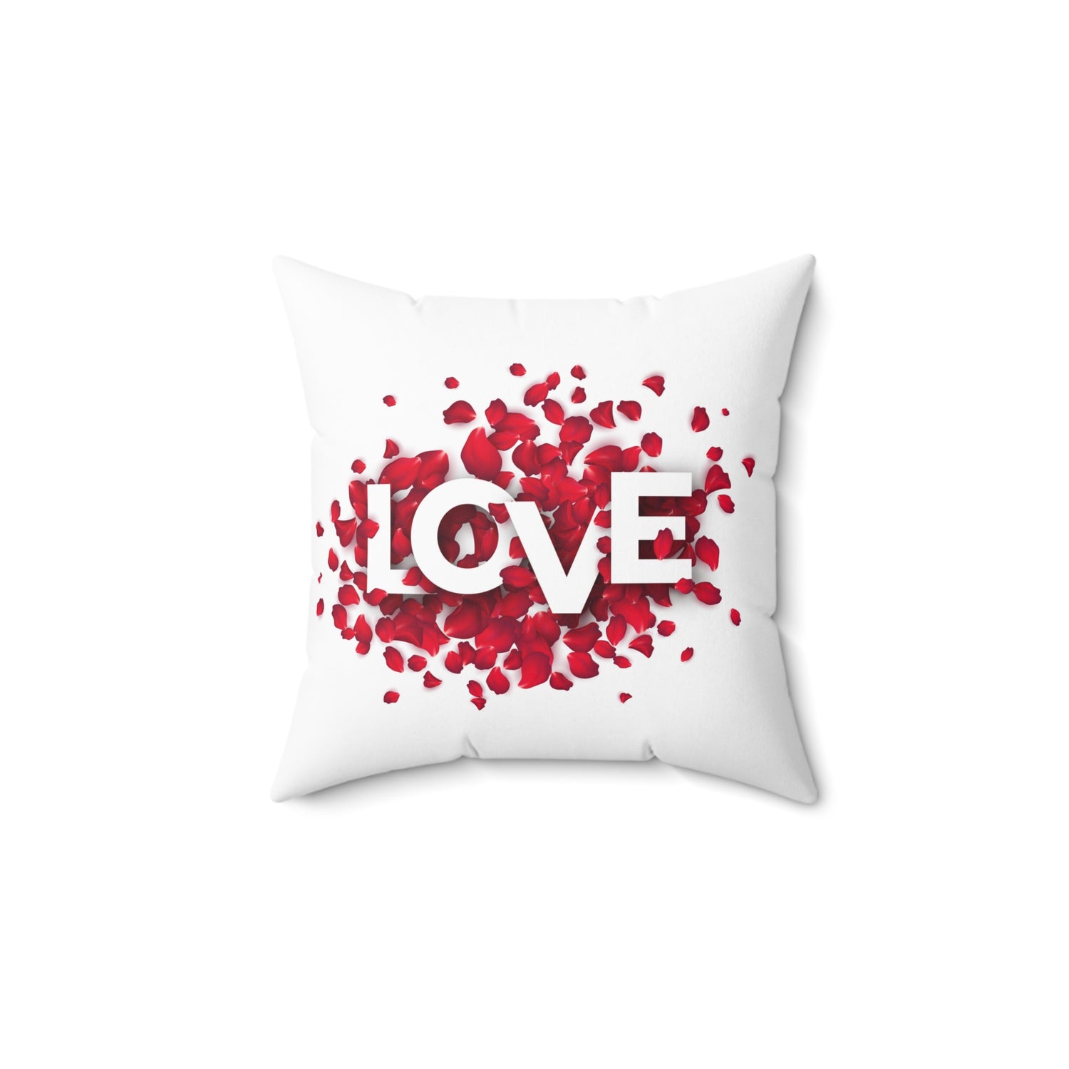 Spun Polyester Square Pillow Love