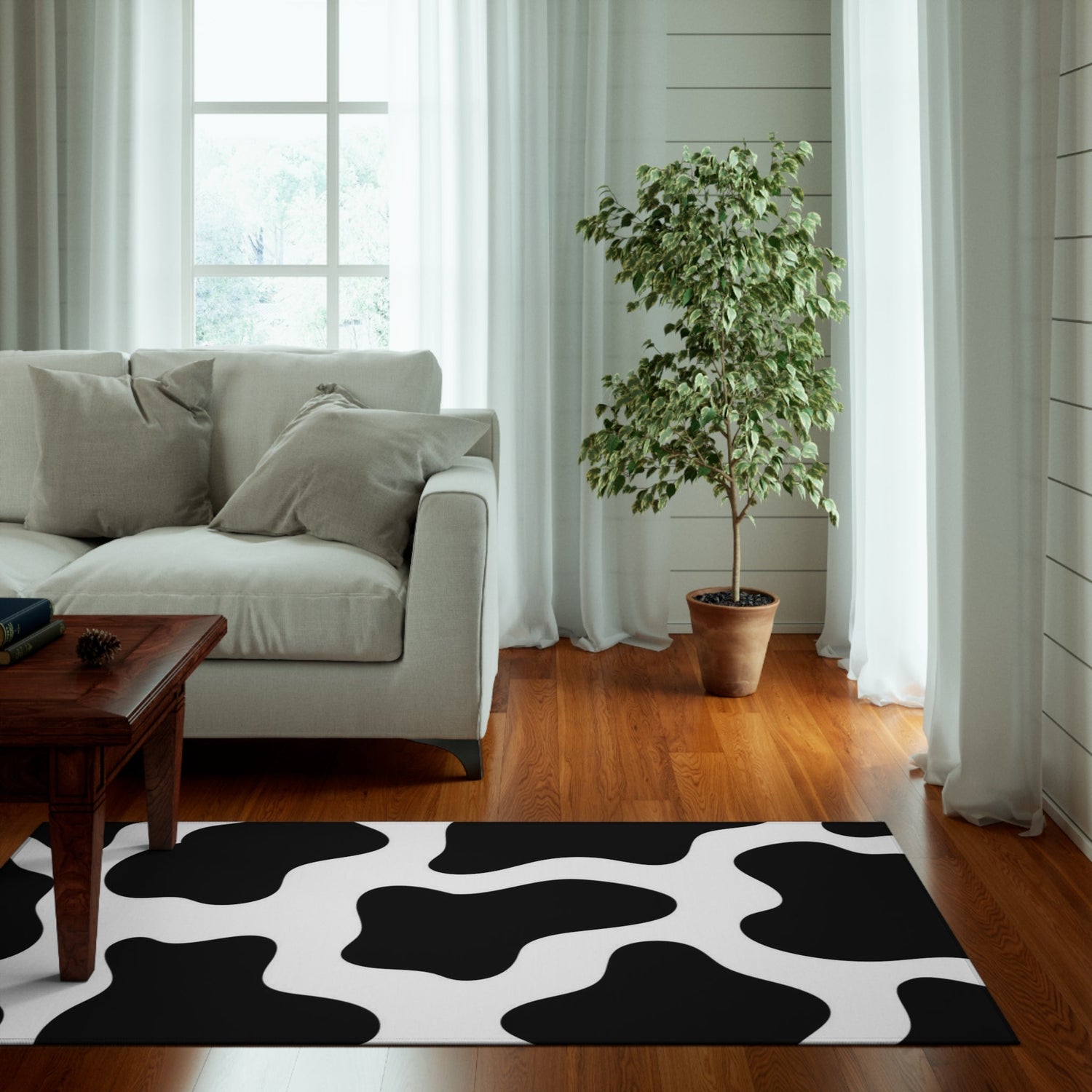 Dornier Rug Cow print,black and white