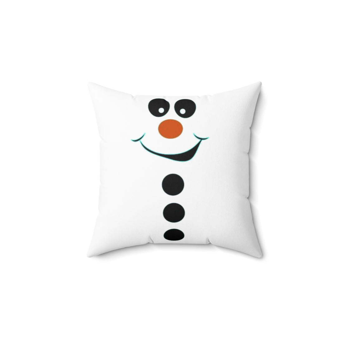 Spun Polyester Square Pillow Snowman