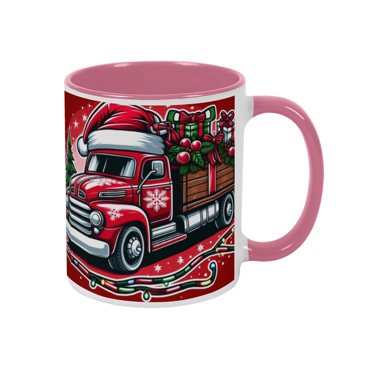 Mug Christmas red Santa Claus Truck decoration