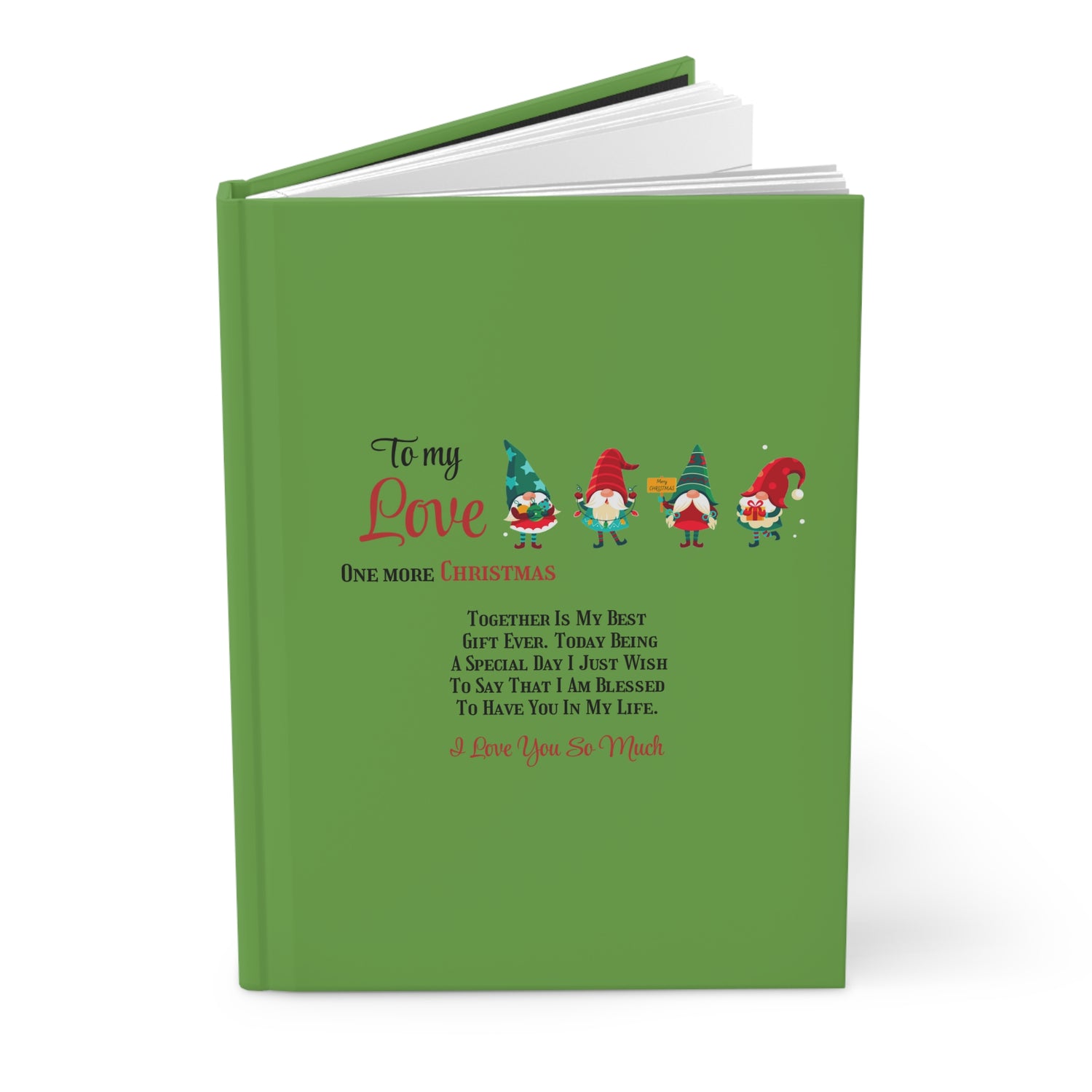 Hardcover Journal Matte To my Love One more Christmas together