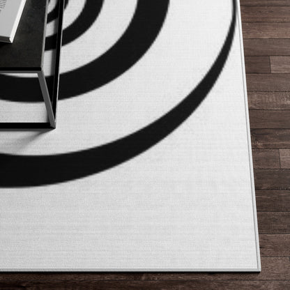 Dornier Rug Black and White circle