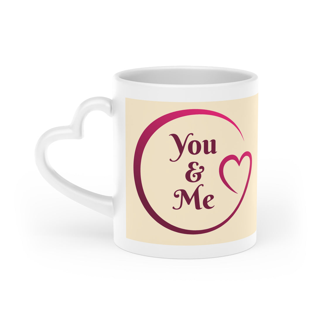 Heart-Shaped Mug You and Me