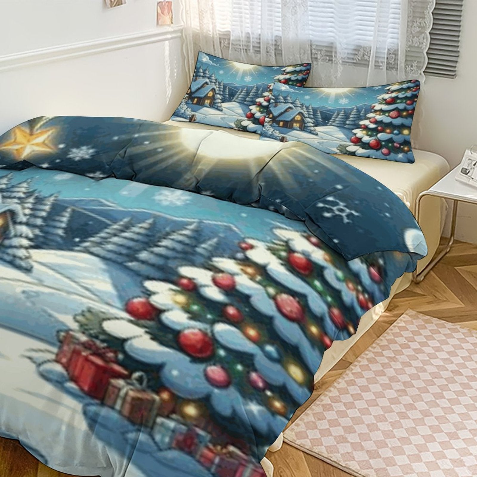 3-Piece Bedding Set-86&quot;×70&quot;/ 218×177cm (Dual-sidede Printing)