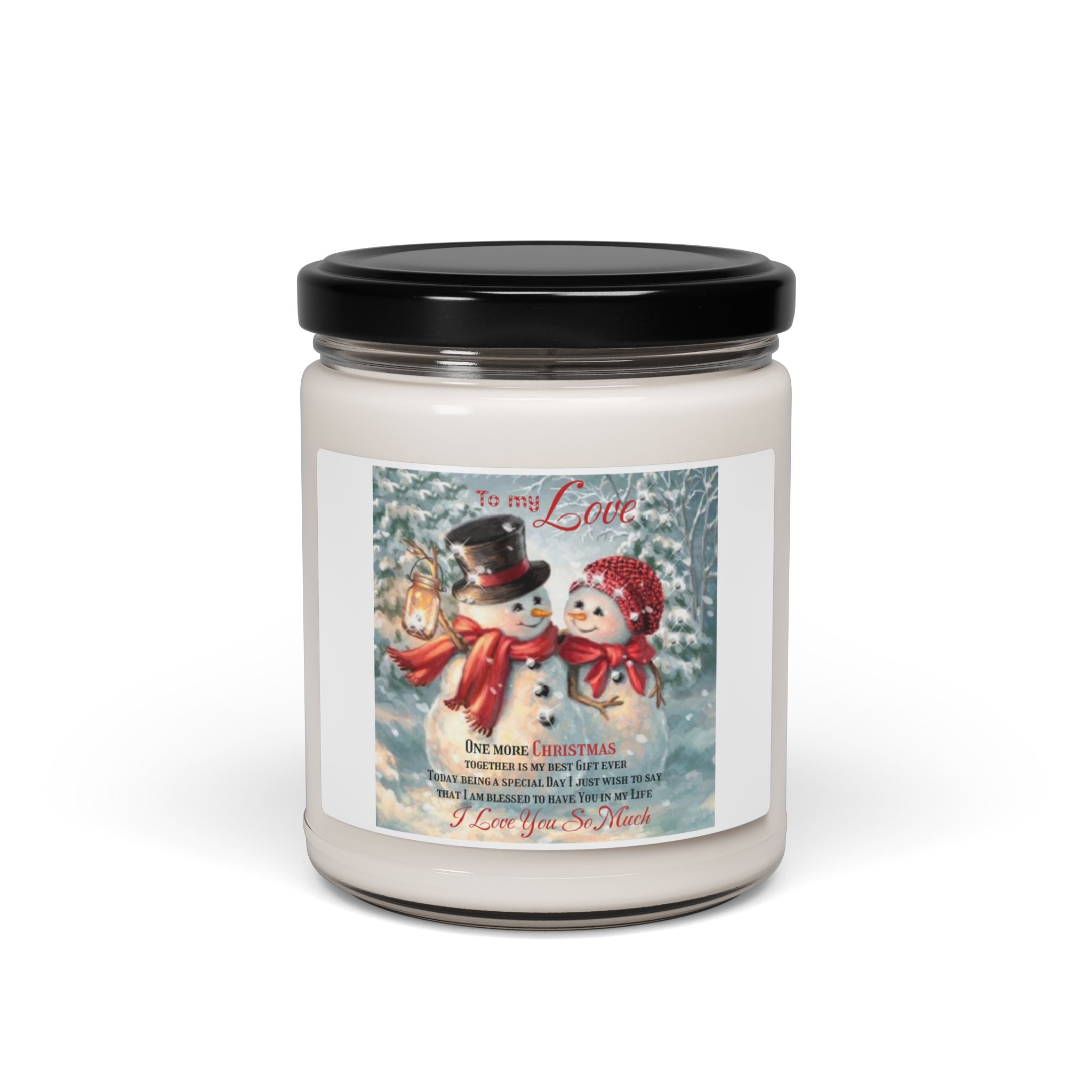 Scented Soy Candle, 9oz Christmas decoration I love you so much