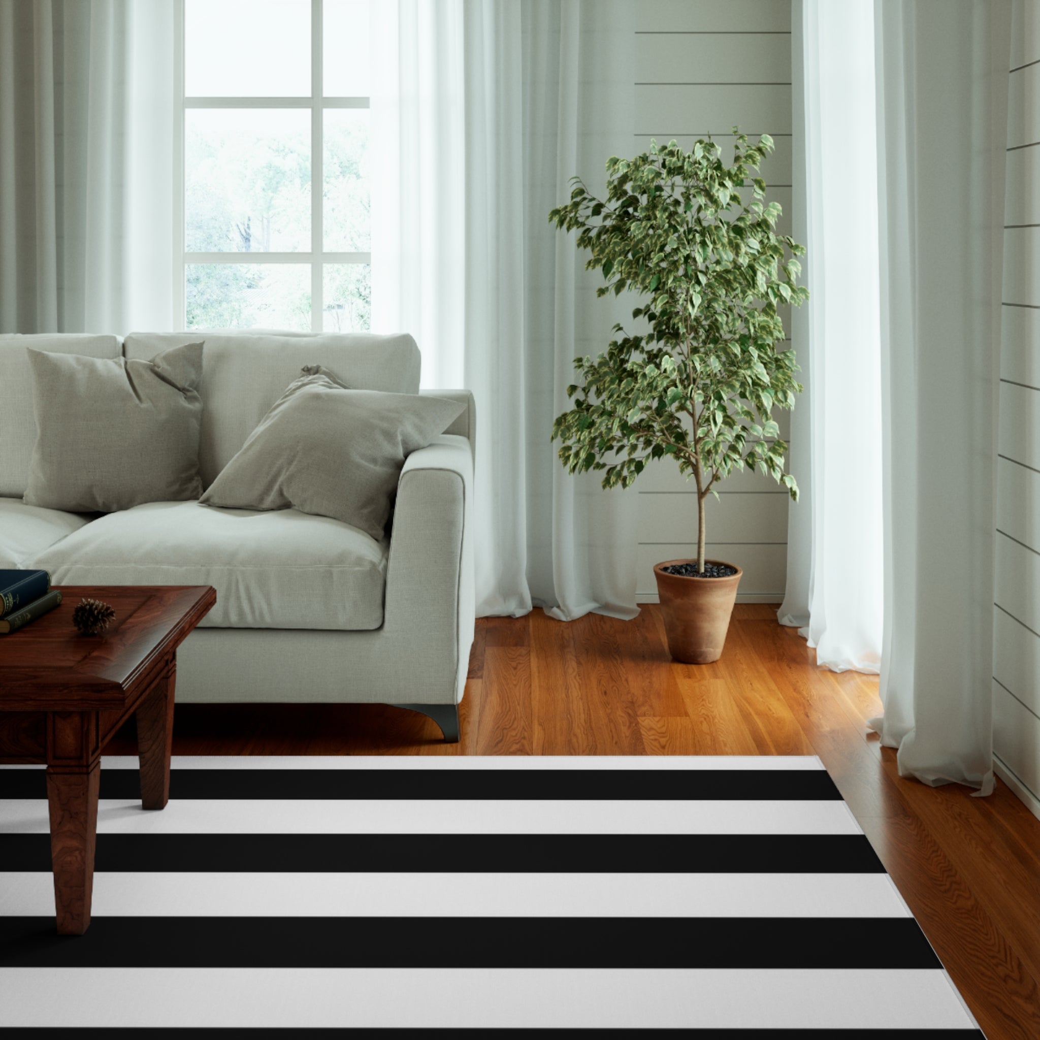 Dornier Rug Black and White stripes