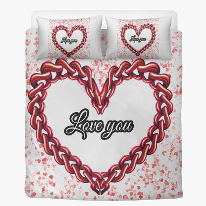 291. 3in1 Polyester Bedding Set Love you