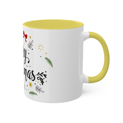 Merry Christmas Colorful Mugs, 11oz