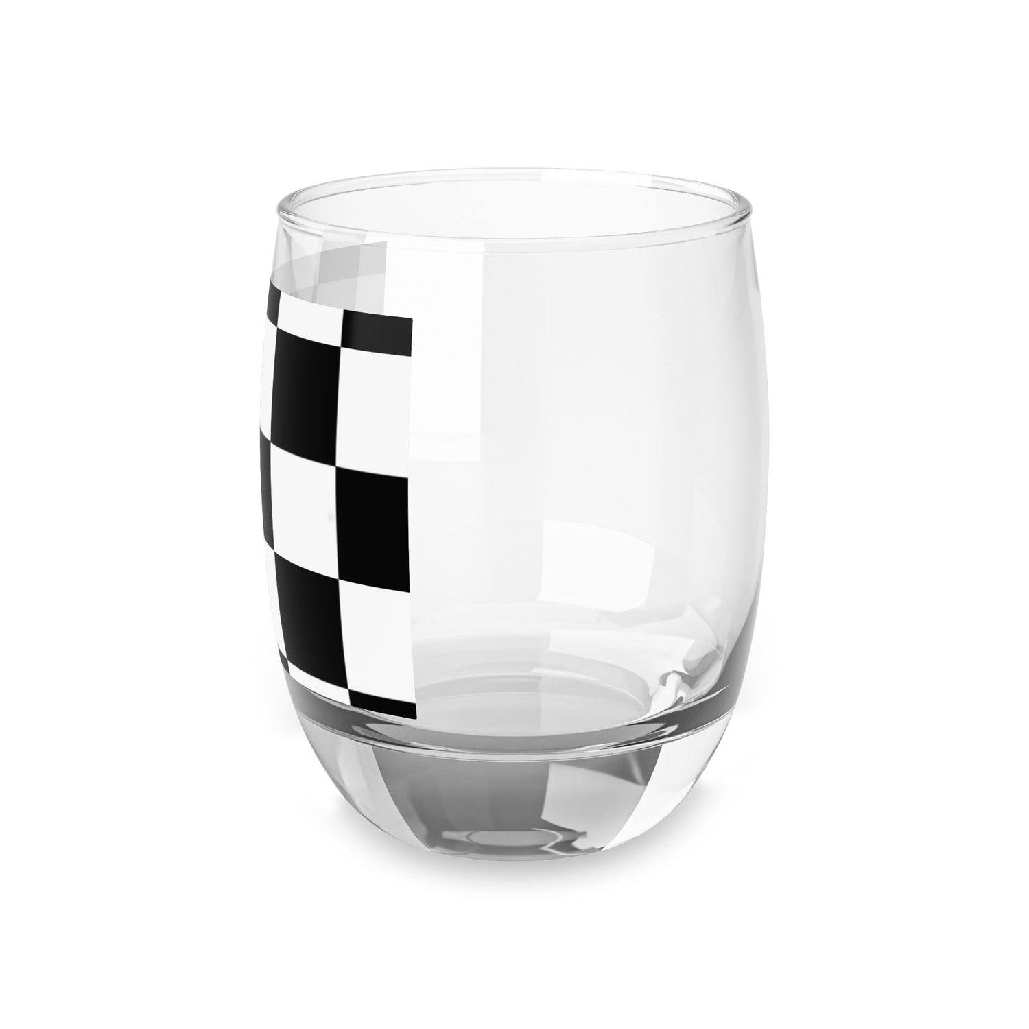 Whiskey Glass Black White