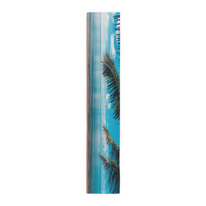 Table Runner (Cotton, Poly)  Seaside with Palm Trees