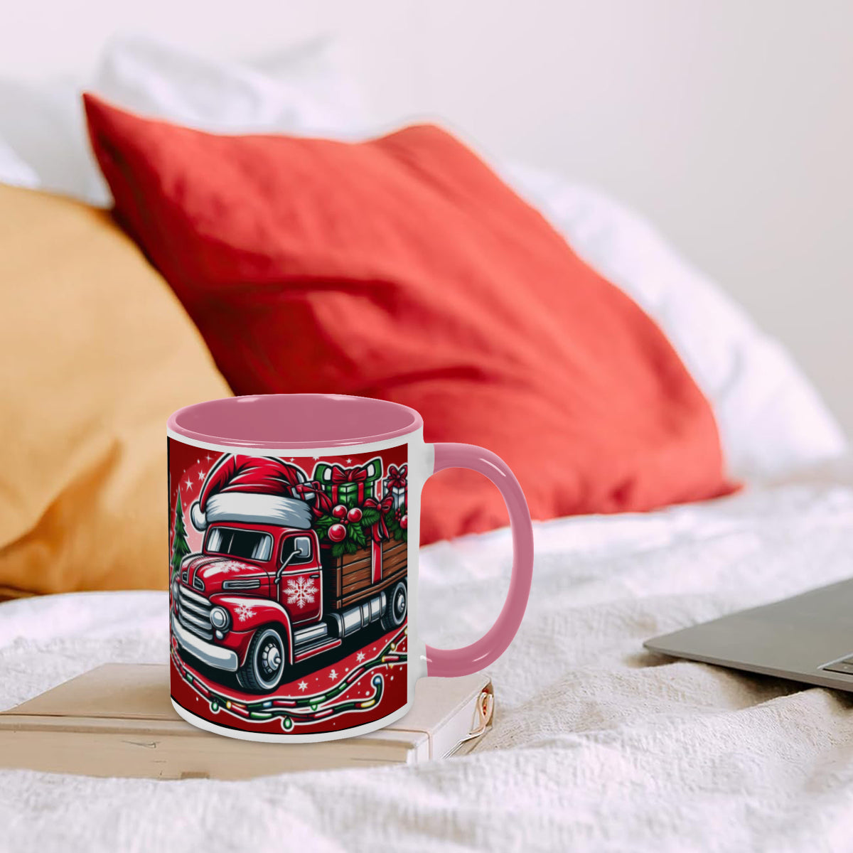 Mug Christmas red Santa Claus Truck decoration