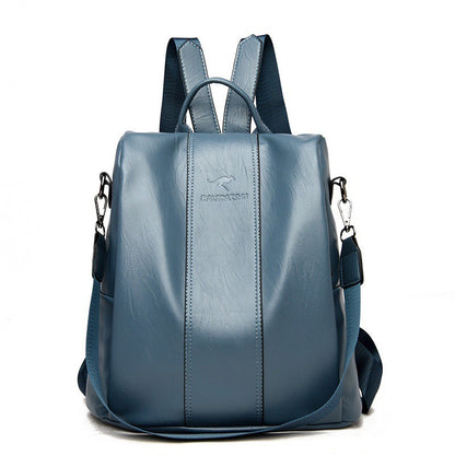 Shoulder bag, soft leather, women's fashionable backpack, student minimalist backpack