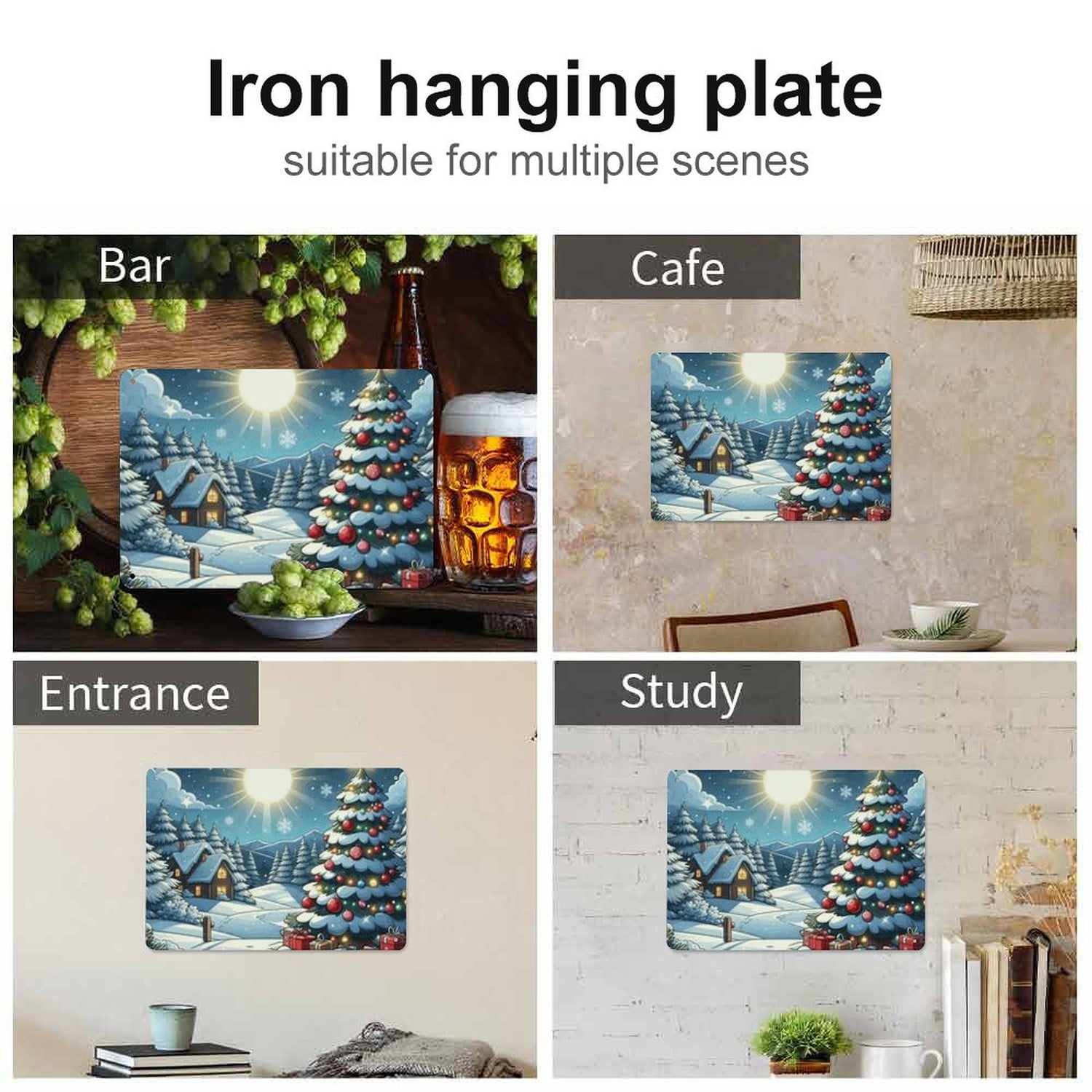 Horizontal Personalized Metal Wall Art Tin Sign-5.5&quot;x7.9&quot;/14x20cm