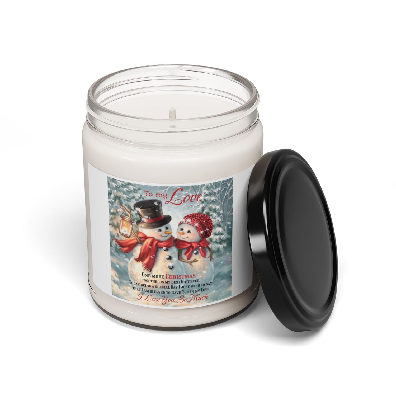 Scented Soy Candle, 9oz Christmas decoration I love you so much