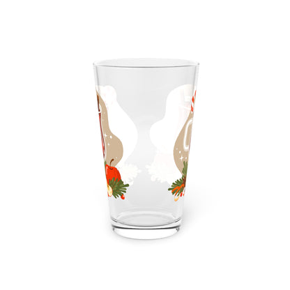 Pint Glass, 16oz Christmas beverage