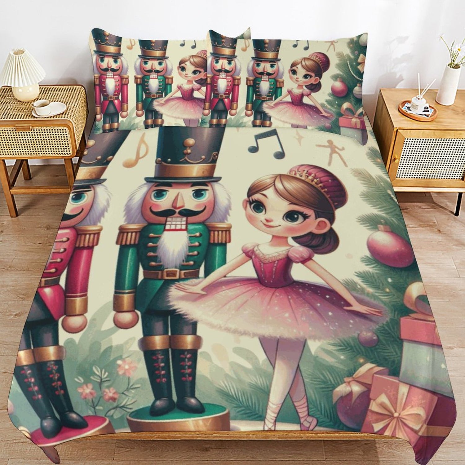 3-Piece Bedding Set-90&quot;x90&quot;/ 229x229cm (Dual-sided Printing)