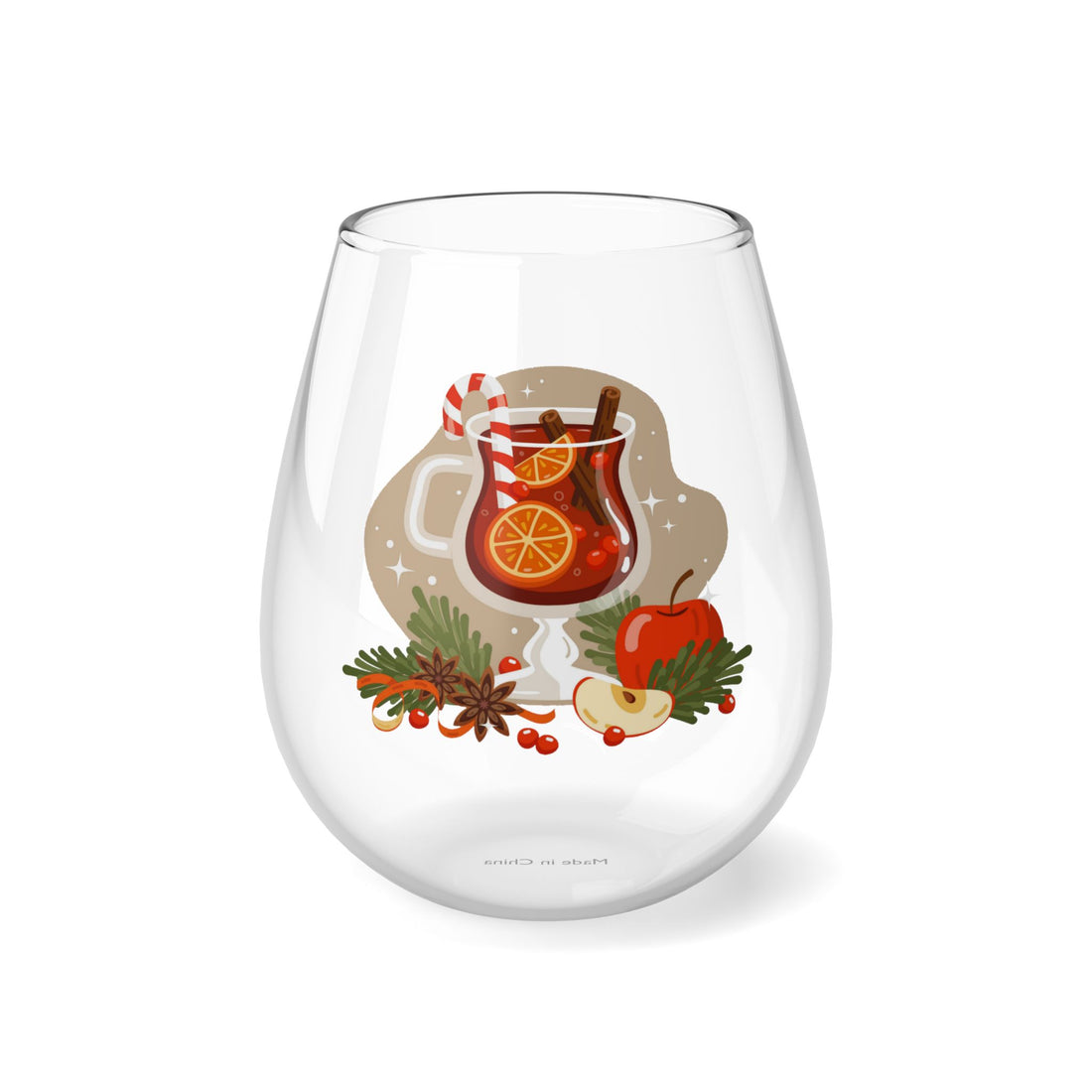 Stemless Wine Glass, 11.75oz Christmas drink