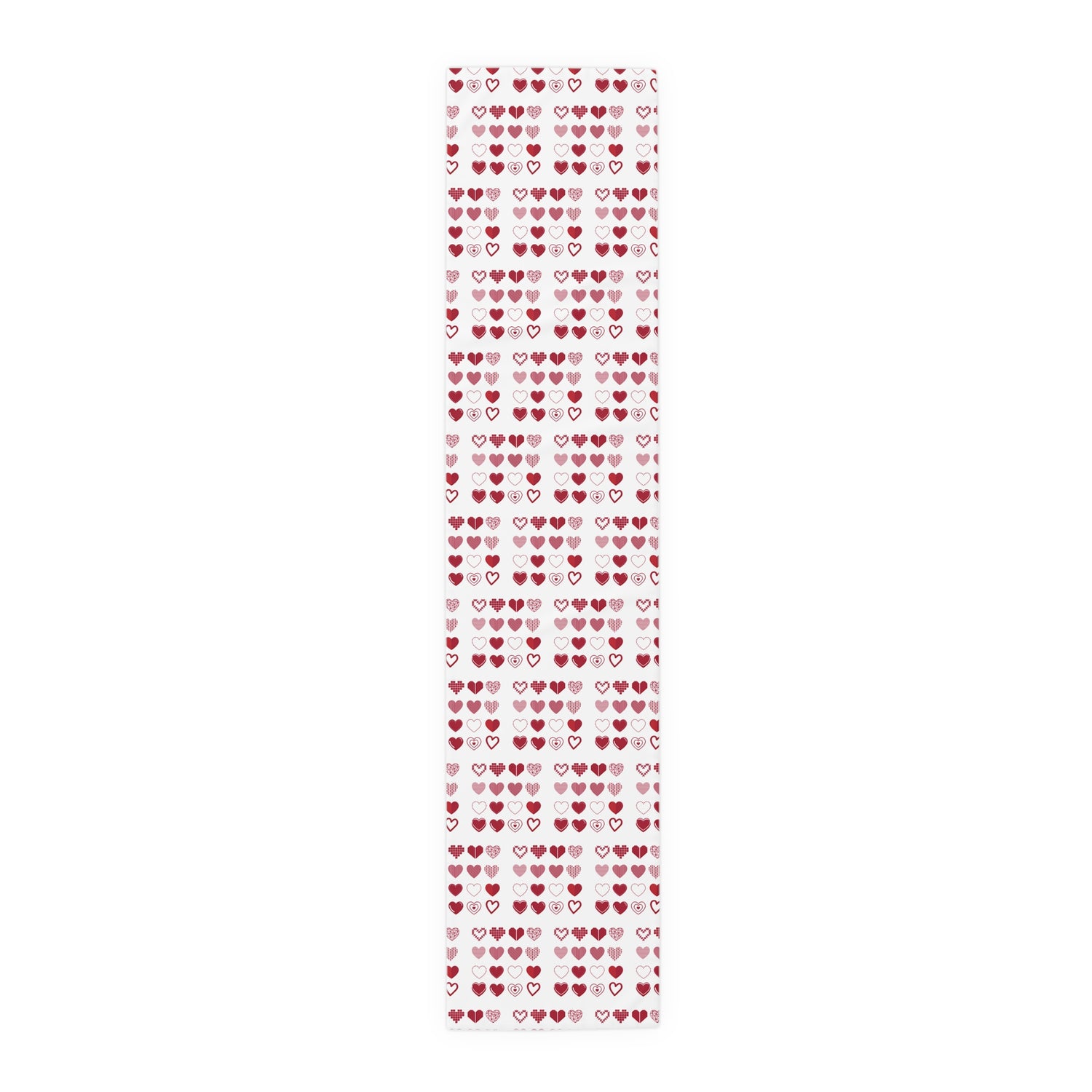 Table Runner (Cotton, Poly) Hearts Valentine