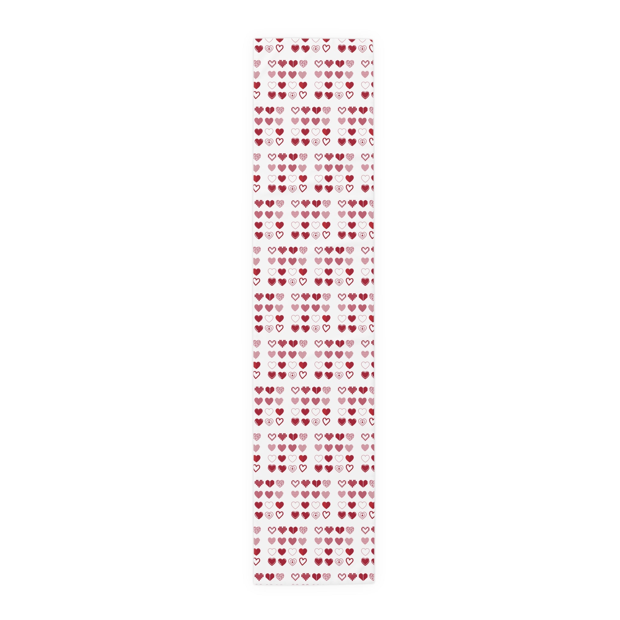 Table Runner (Cotton, Poly) Hearts Valentine