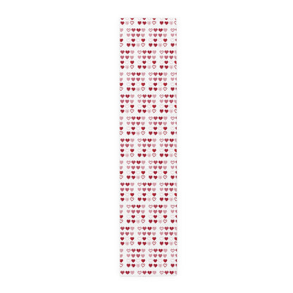 Table Runner (Cotton, Poly) Hearts Valentine