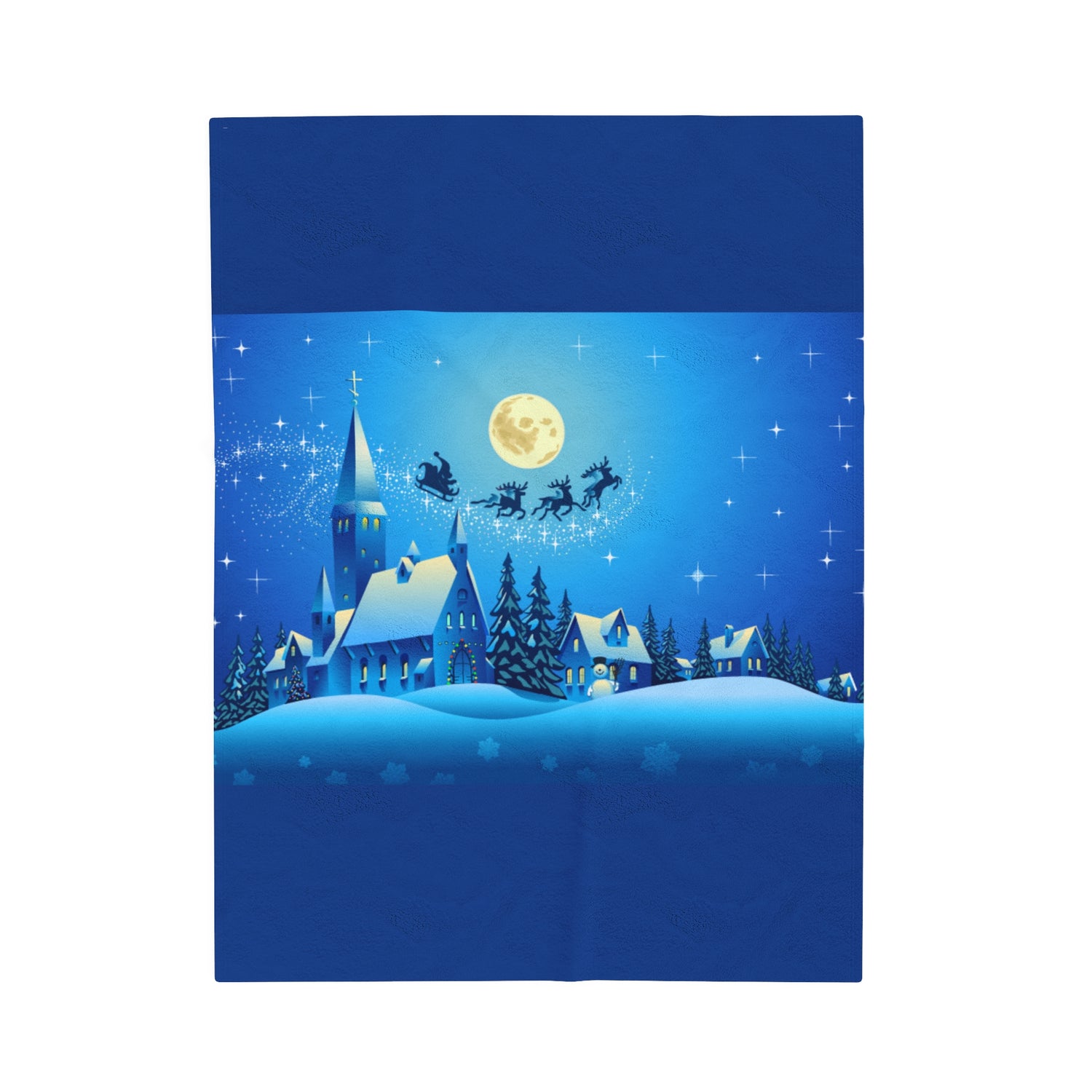 Velveteen Plush Blanket Christmas night