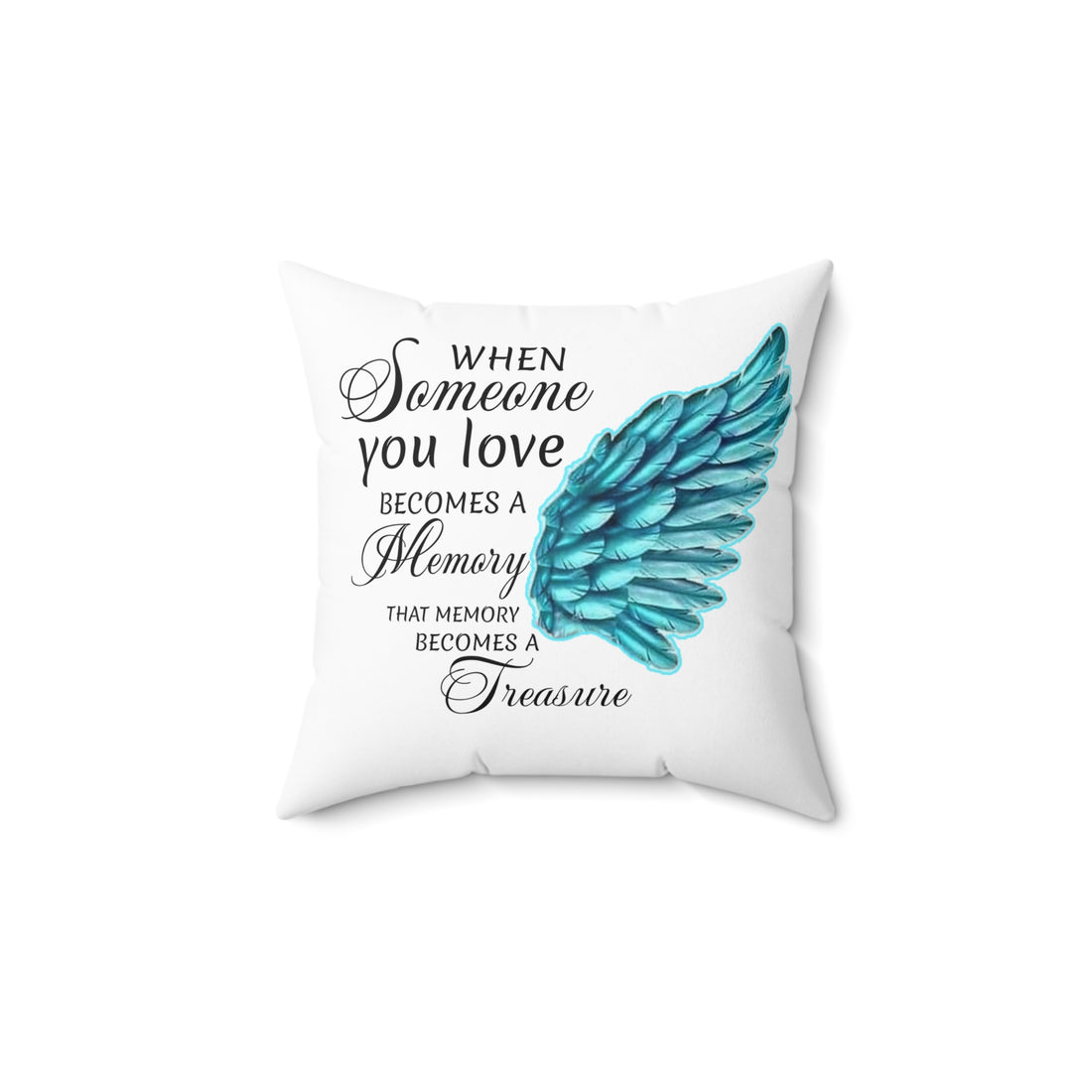 Spun Polyester Square Pillow Memory becomes a Treasure