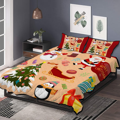 242. Polyester Quilt Bed Sets Christmas