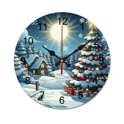 Concise Silent Wooden Wall Clock-9.84&quot;x9.84&quot;/ 25x25cm