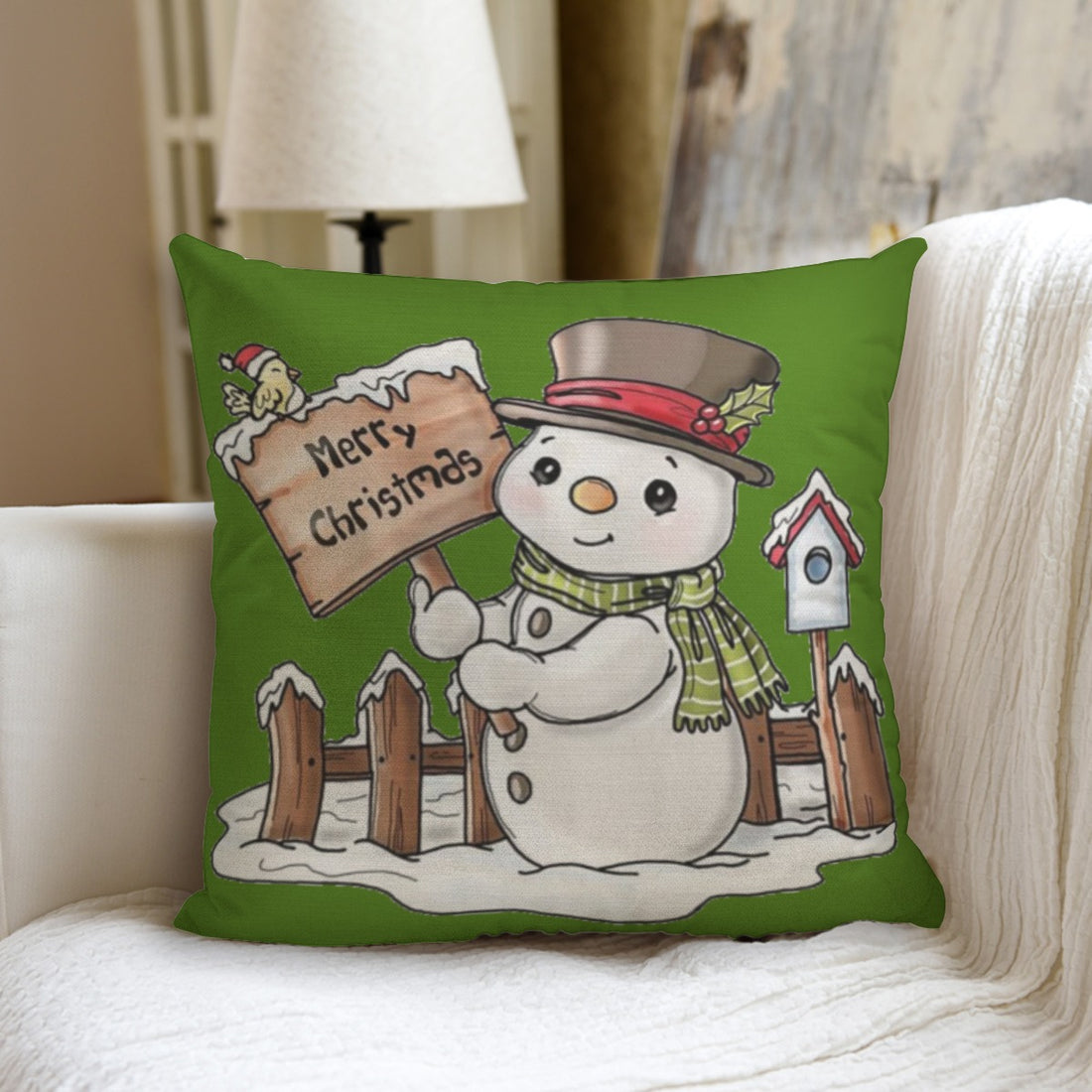 Decorative All-Over Print Throw Pillow with Inserts