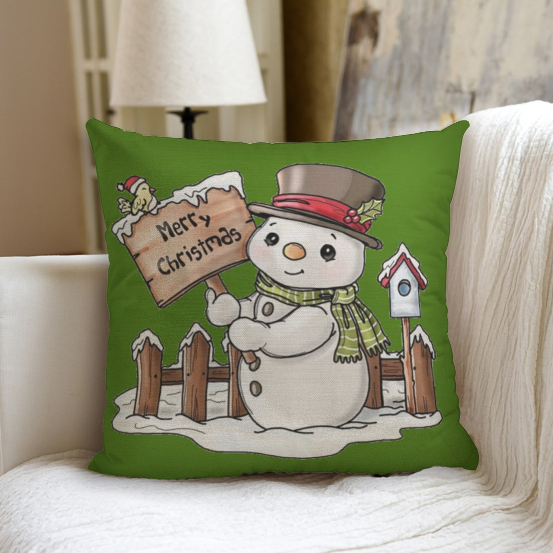 Decorative All-Over Print Throw Pillow with Inserts