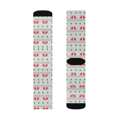 Sublimation Socks Christmas pattern