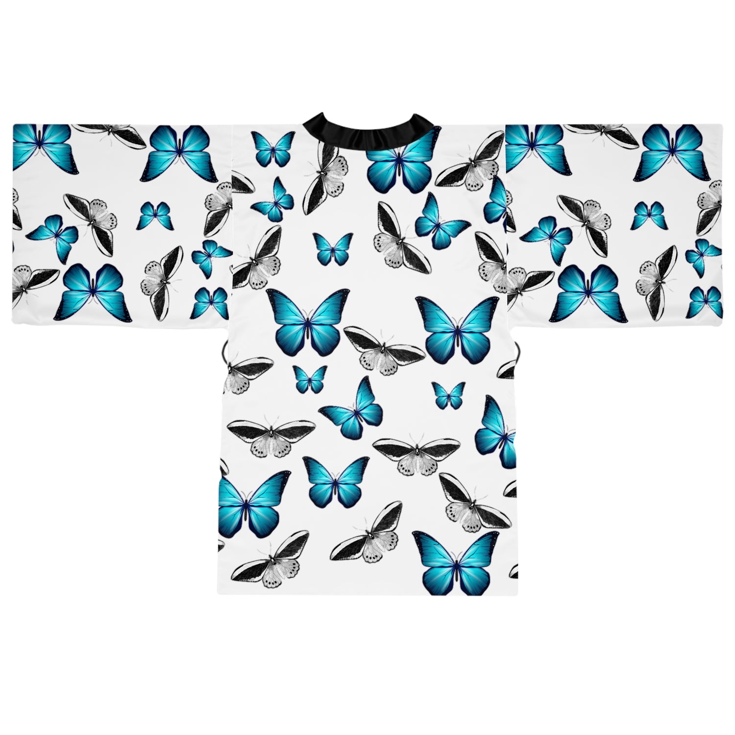 Long Sleeve Kimono Robe Butterflies