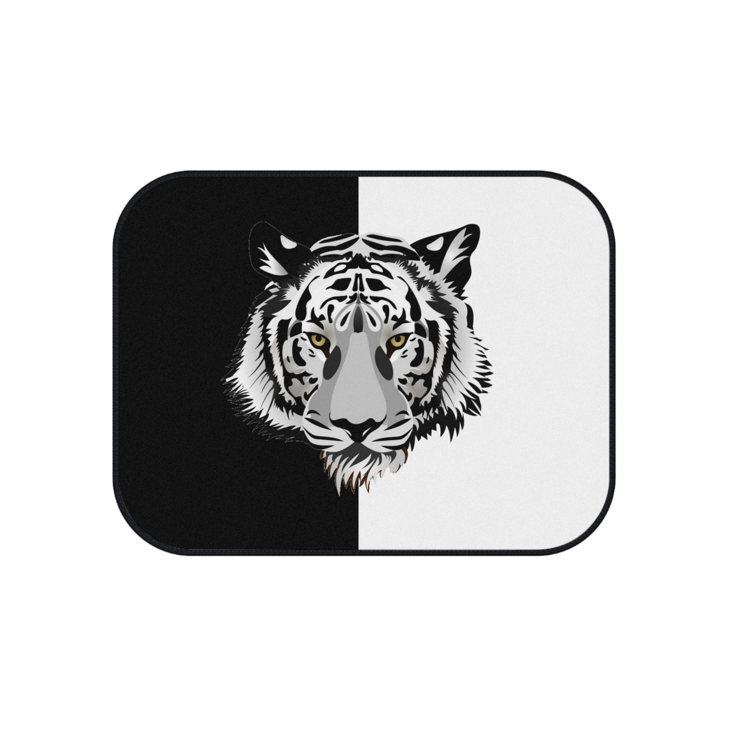 Car Mats (Set of 4) Tiger on Black and White