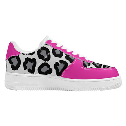 Low Top Unisex Sneaker Leopard print and Pink decoration