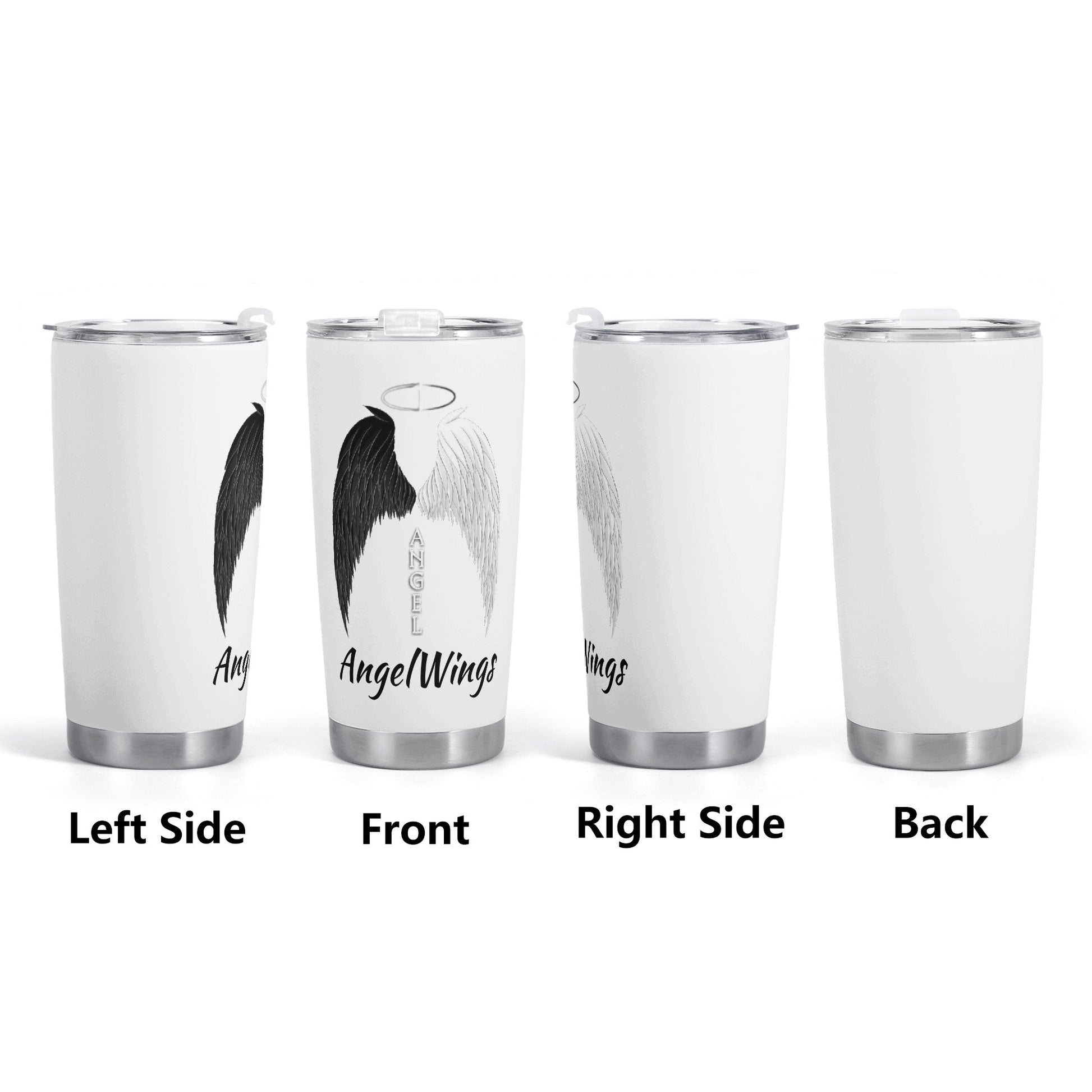 Angel Wings black and white Car Tumbler Home-clothes-jewelry