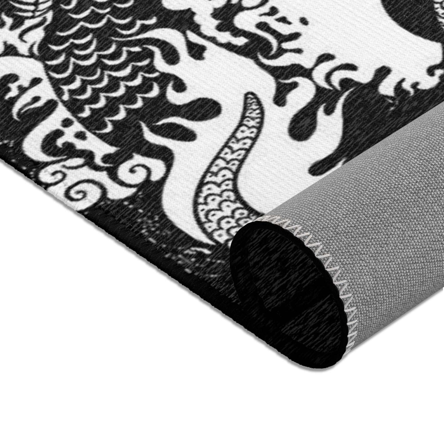 Area Rug Dragon and Tiger black and white, wild home decoration, modern home Home-clothes-jewelry