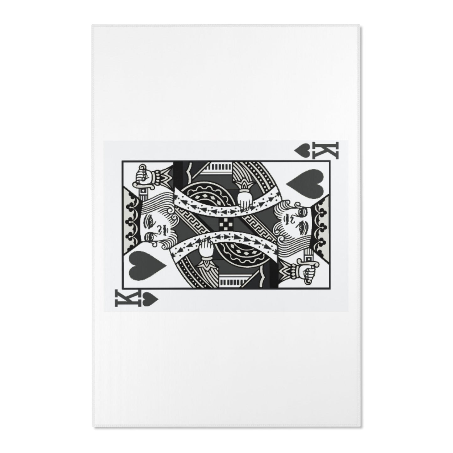 Area Rug King card black and white, home decoration, modern home - HomeClothesJewelry