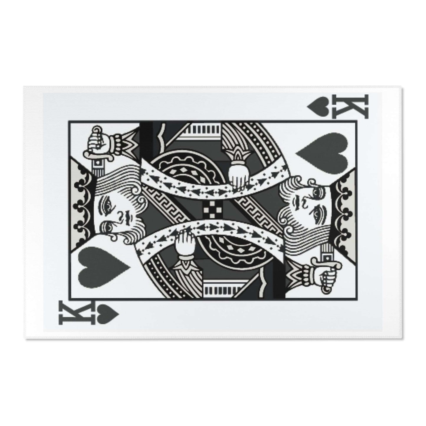 Area Rug King card black and white, home decoration, modern home - HomeClothesJewelry