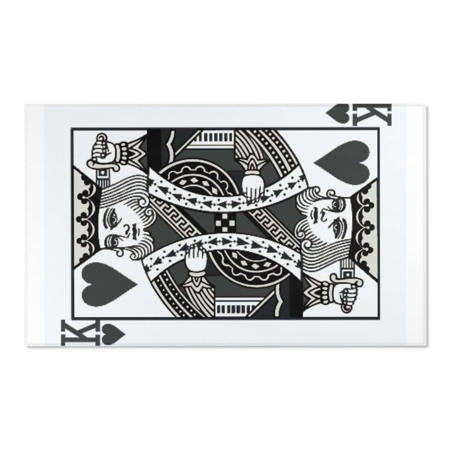 Area Rug King card black and white, home decoration, modern home - HomeClothesJewelry