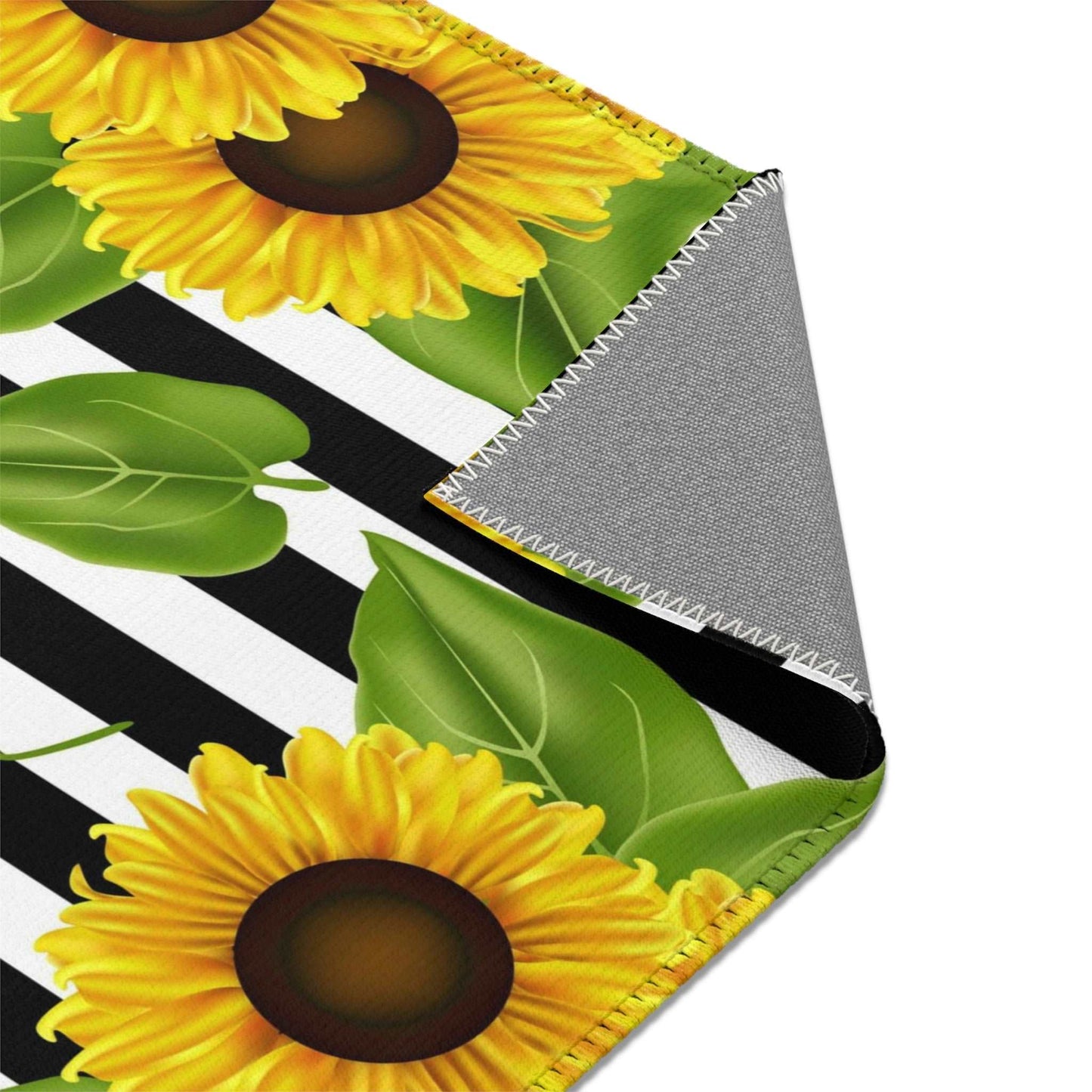 Area Rugs Sunflowers on black and white Home-clothes-jewelry