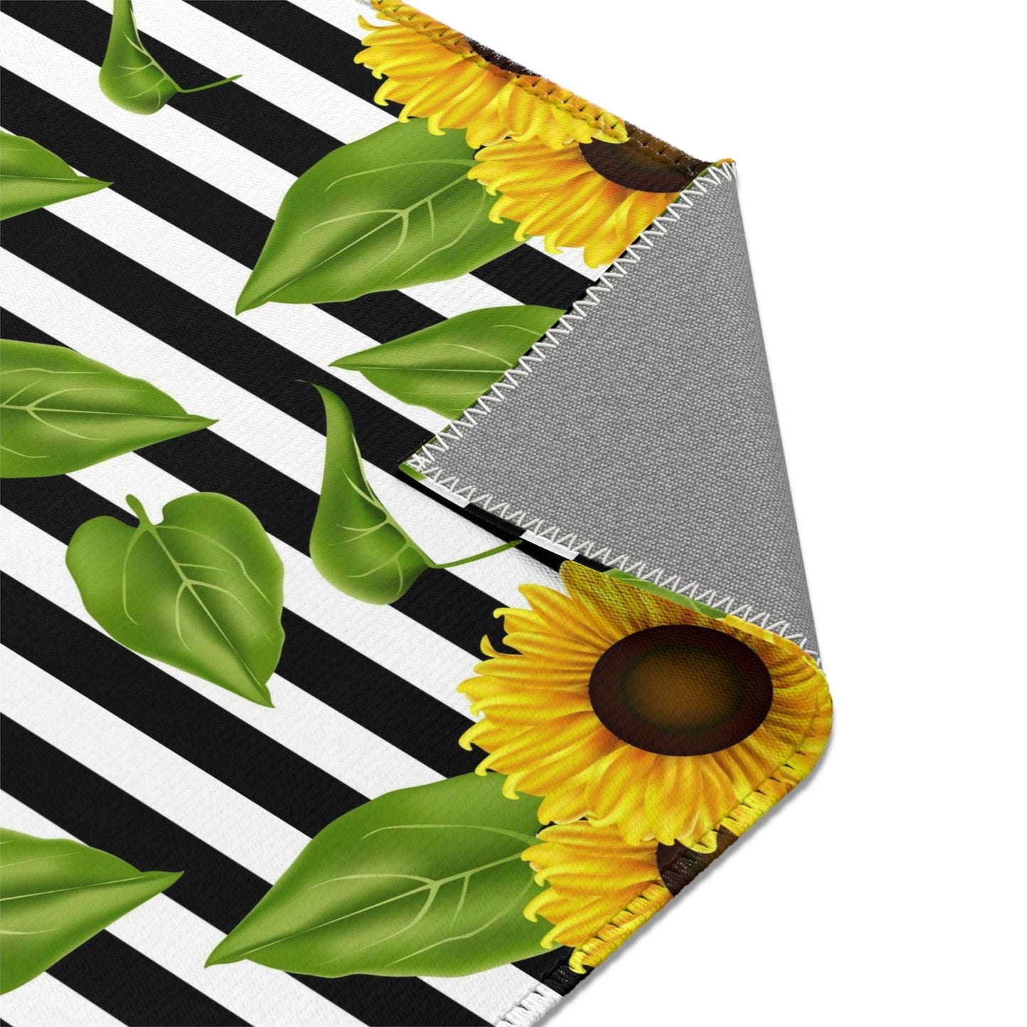 Area Rugs Sunflowers on black and white Home-clothes-jewelry